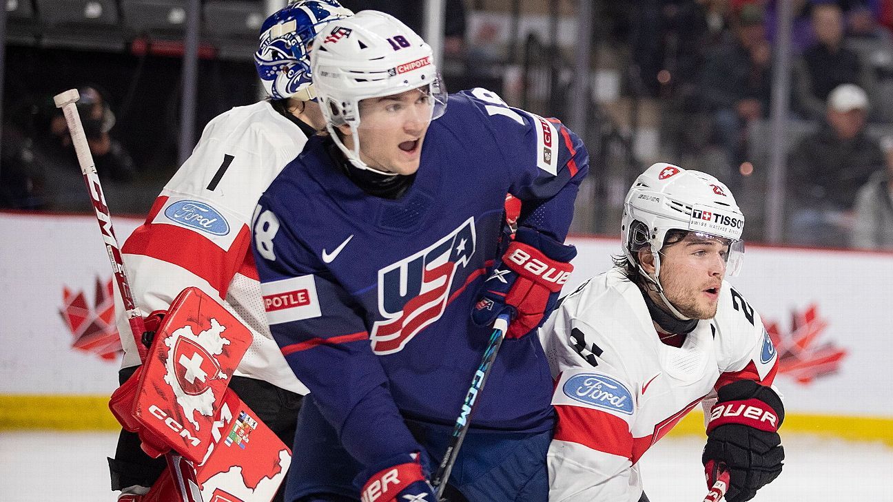 U.S. bounces back, routs Swiss at world juniors