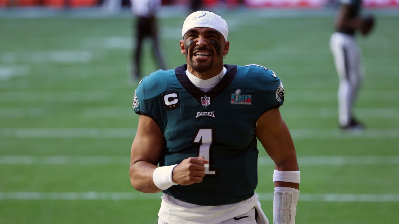 Jalen Hurts: Philadelphia Eagles quarterback agrees $255m extension making  him highest-paid player in NFL history, NFL News