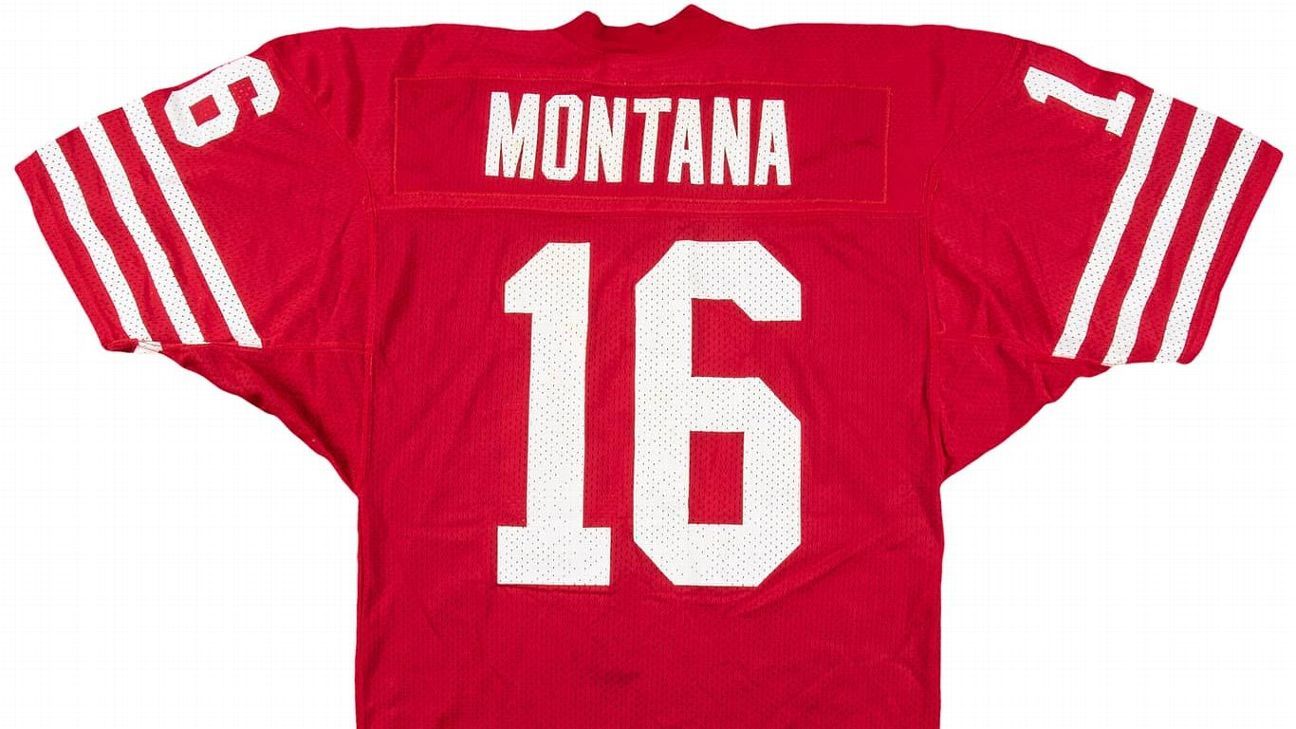 joe montana game worn jersey