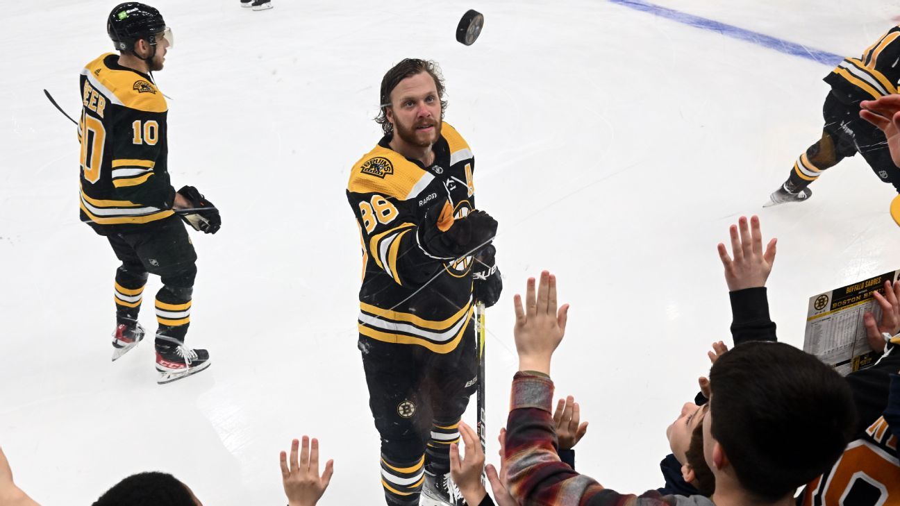 The Bruins became the fastest team to reach 100 points in NHL history