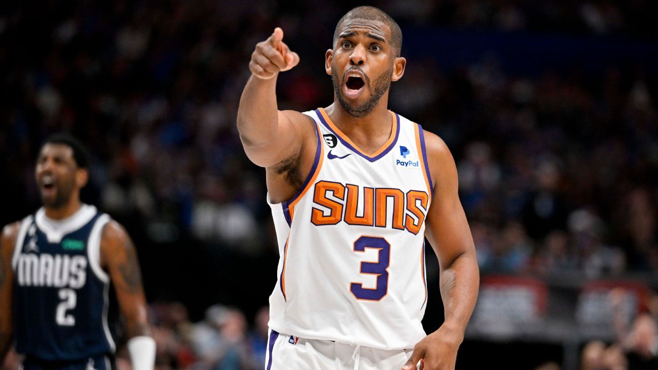 Phoenix Suns descarta CP3 do jogo 6, Ayton questionável