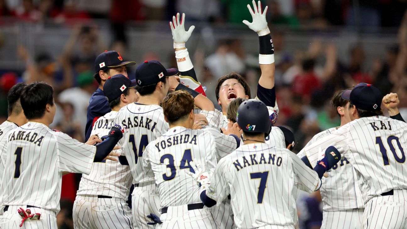 Il Giappone è al secondo posto nel nono posto, estromettendo il Messico nel World Baseball Classic