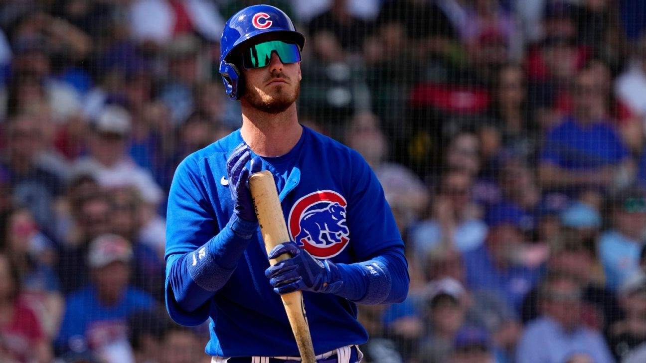 Cody Bellinger swinging away early in Cubs spring training