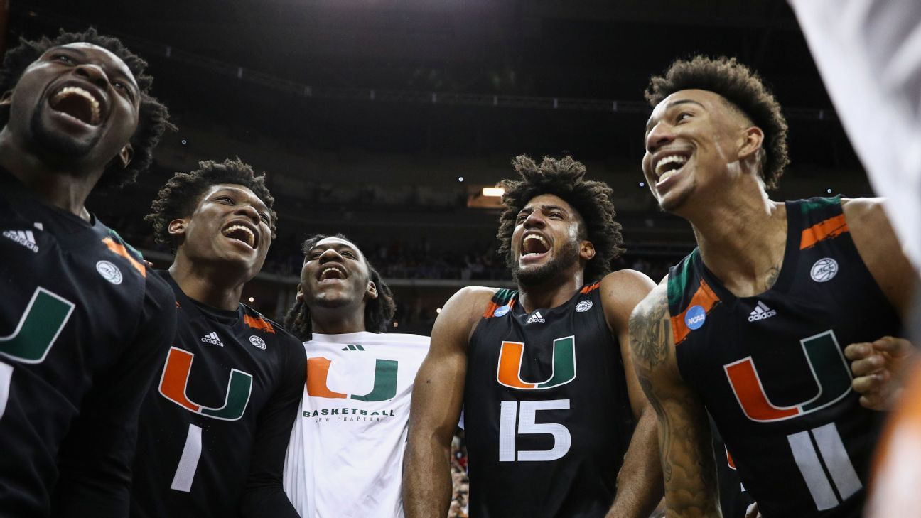 Miami upsets Houston to advance to Elite 8, no more No. 1 seeds remain in  March Madness