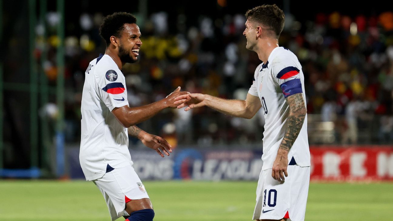 Pulisic, McKennie e Balogun lideram a equipe USMNT Concacaf NL