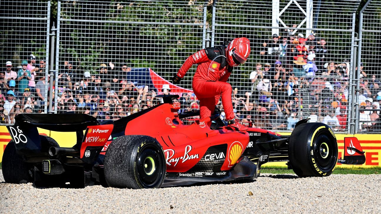 Leclerc crash, Sainz penalty cap dismal Ferrari day Auto Recent
