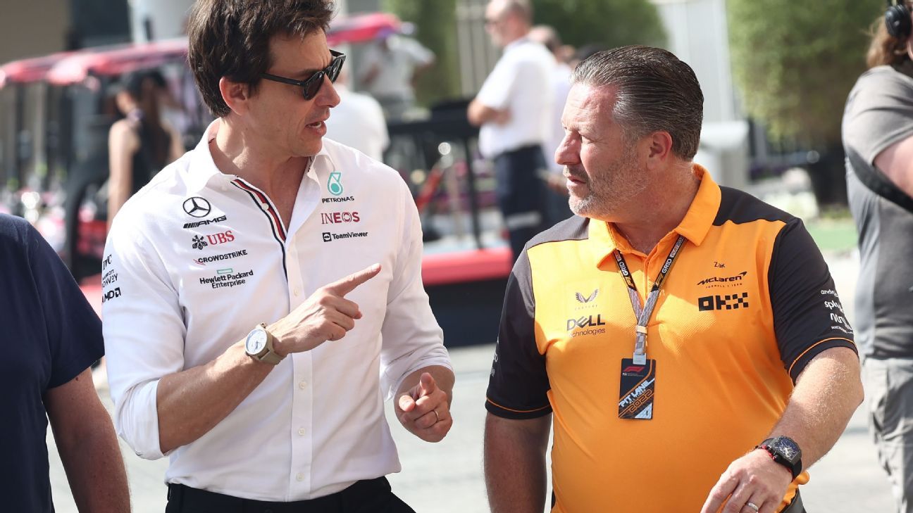 McLaren CEO Zak Brown challenges Mercedes boss Toto Wolff to Vegas boxing match - ESPN