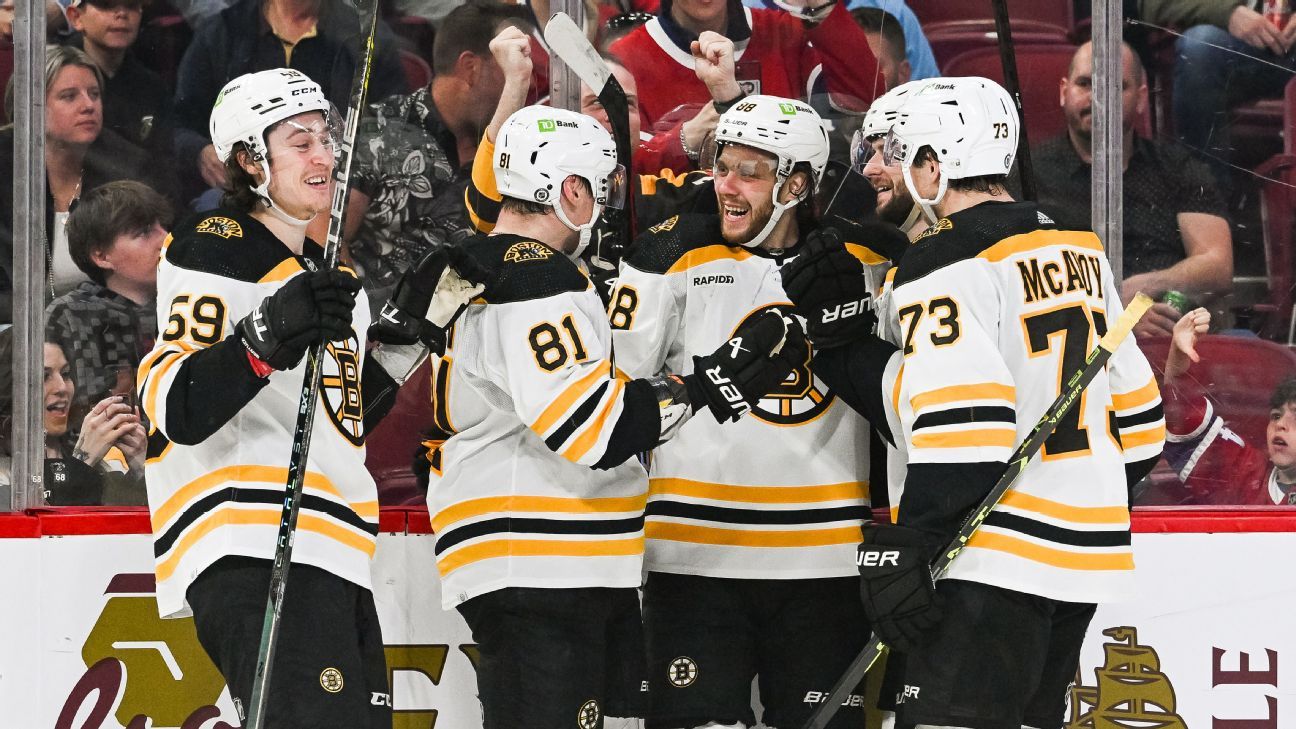 Bruins take on Golden Knights following Frederic's 2-goal performance