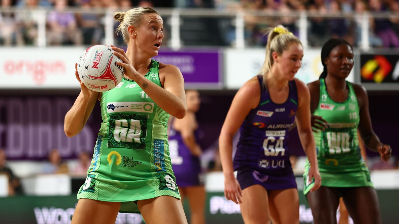 Super Netball West Coast Fever Remain Undefeated With Win Over Firebirds Espn 5618