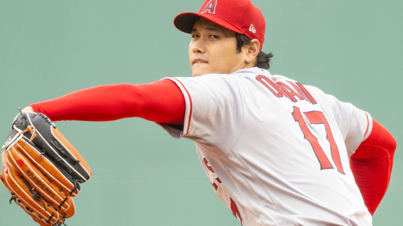 Ohtani's Fenway Park start cut short by rain delay