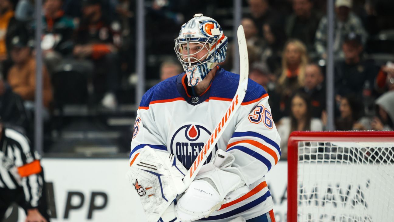 Oilers goalie Skinner benched after 3-goal frame