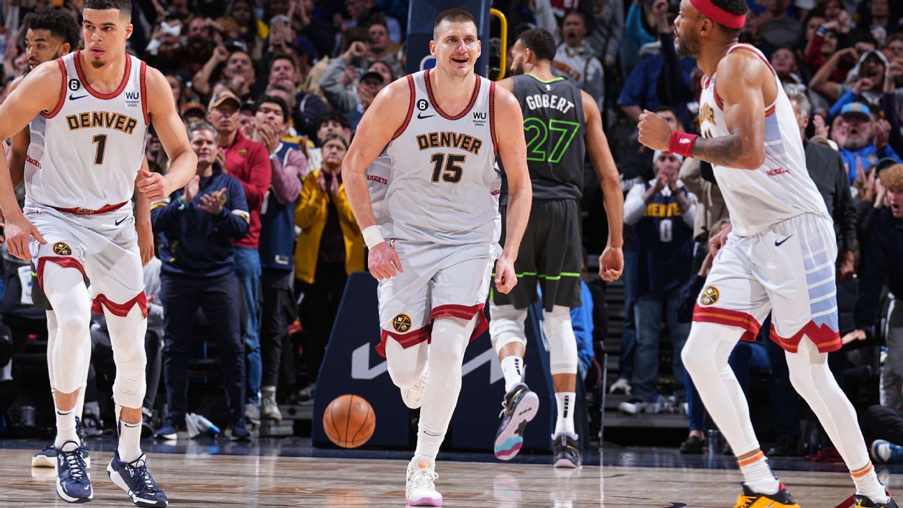 Os Nuggets terminam 5 Wolves atrás do triplo-duplo de Nikola Jokic