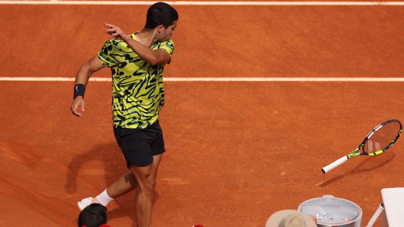 Carlos Alcaraz: "Me arrepiento de haber tirado la raqueta" - ESPN