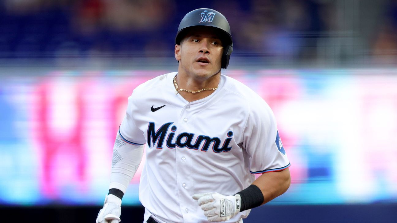 This is a 2023 photo of Avisail Garcia of the Miami Marlins