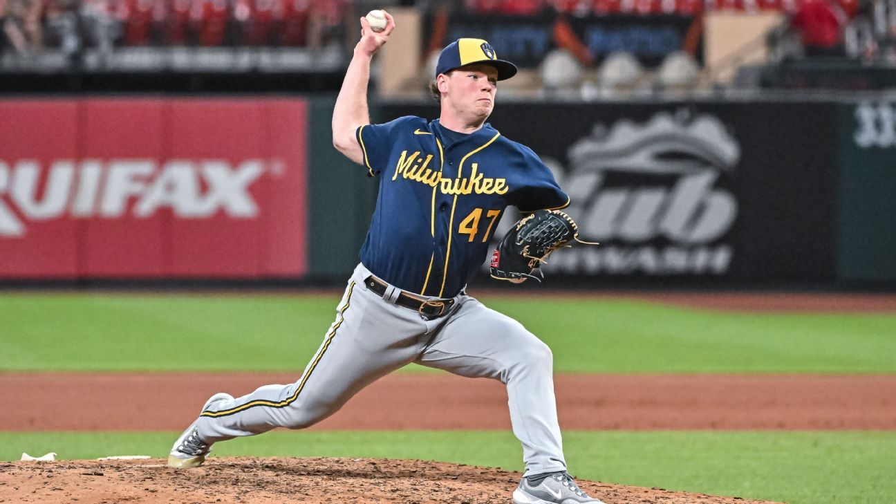 Brewers DFA reliever Varland after rough outing
