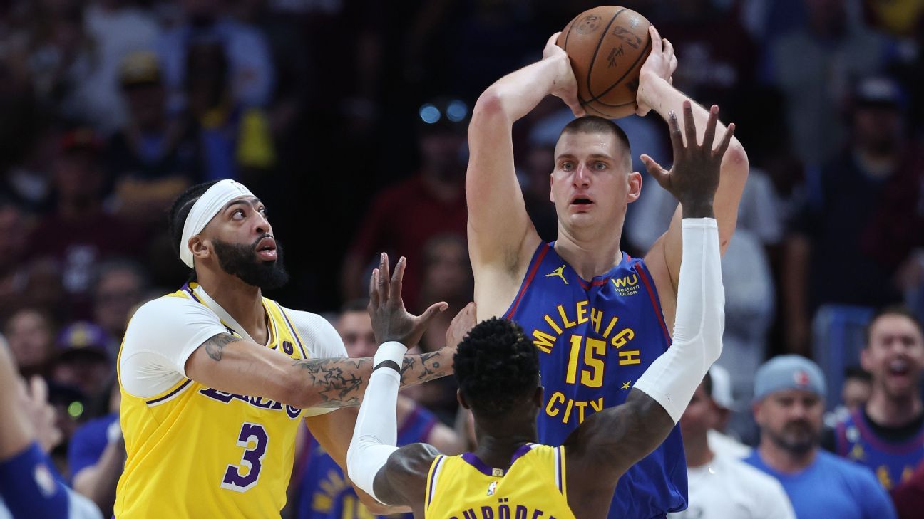 Dominante triplo-duplo de Nikola Jokic lidera Nuggets sobre Lakers