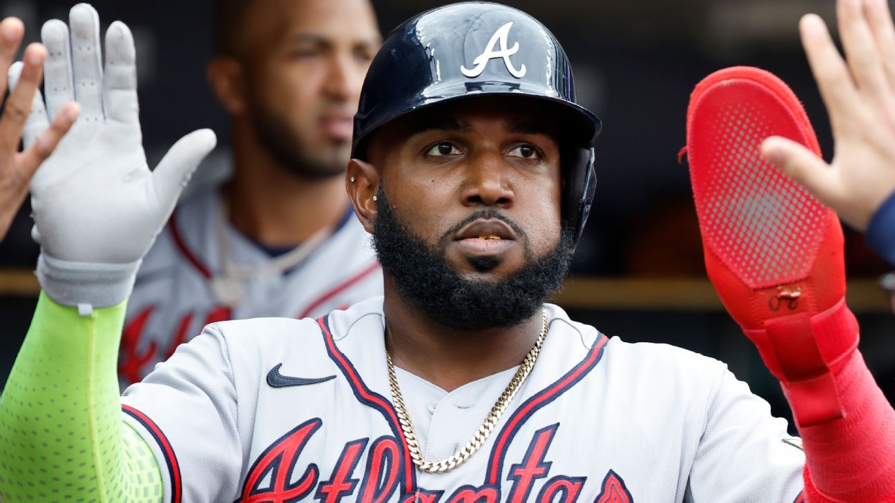 Tests negative, Marcell Ozuna day-to-day after hit by pitch