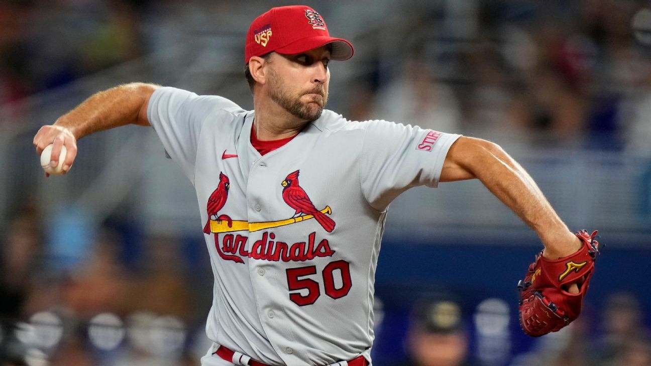 Cardinals place Adam Wainwright, Andrew Knizner on injured list - The San  Diego Union-Tribune