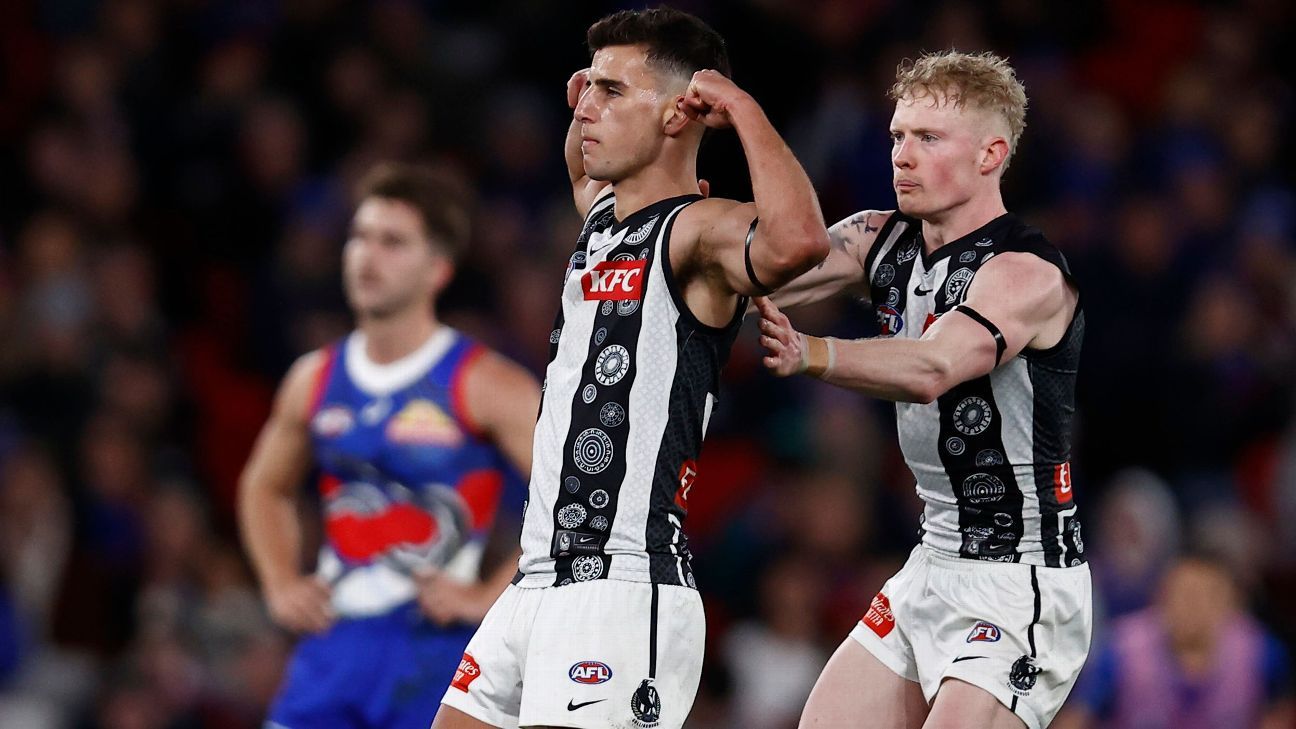 AFL Nick Daicos Collingwood Magpies torches Western Bulldogs as Scott ...