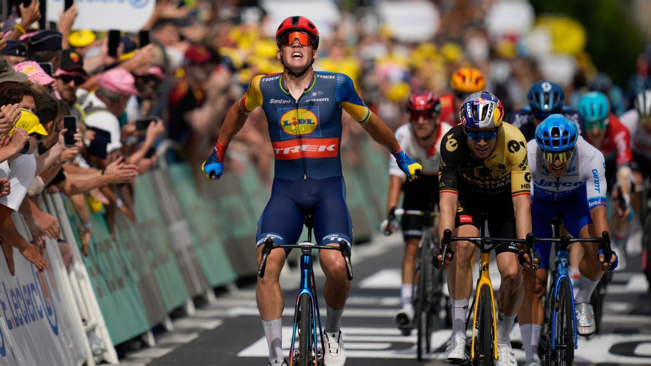 Mads Pedersen wins Tour de France stage 8 in sprint to finish ESPN