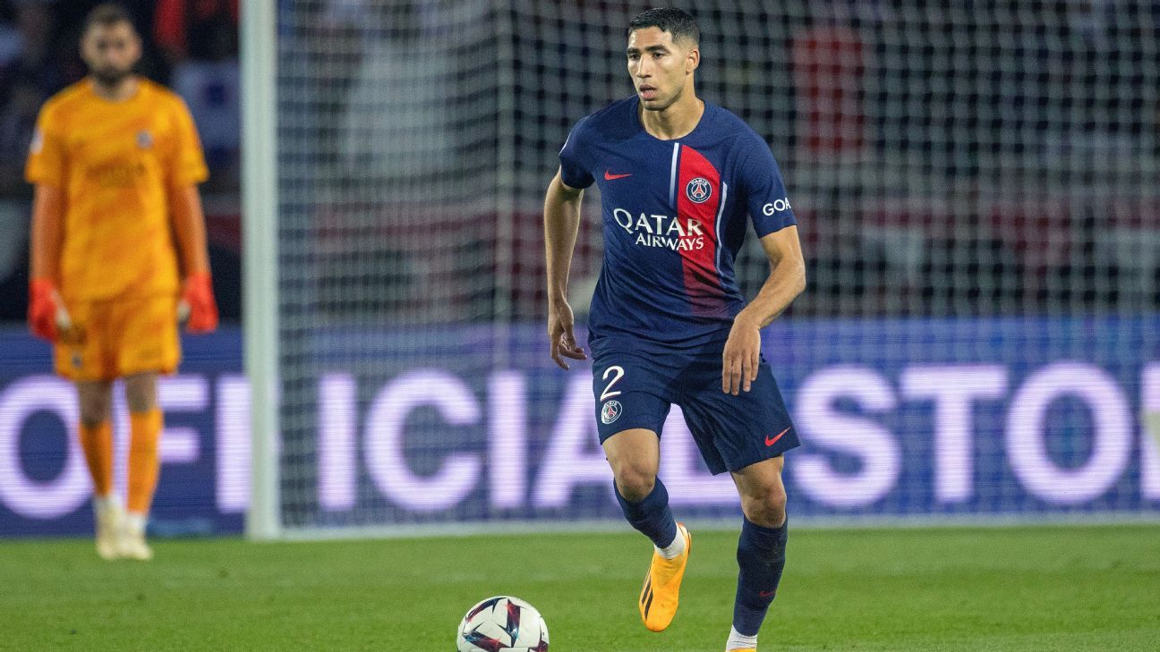 Manchester United linked with PSG right-back Achraf Hakimi