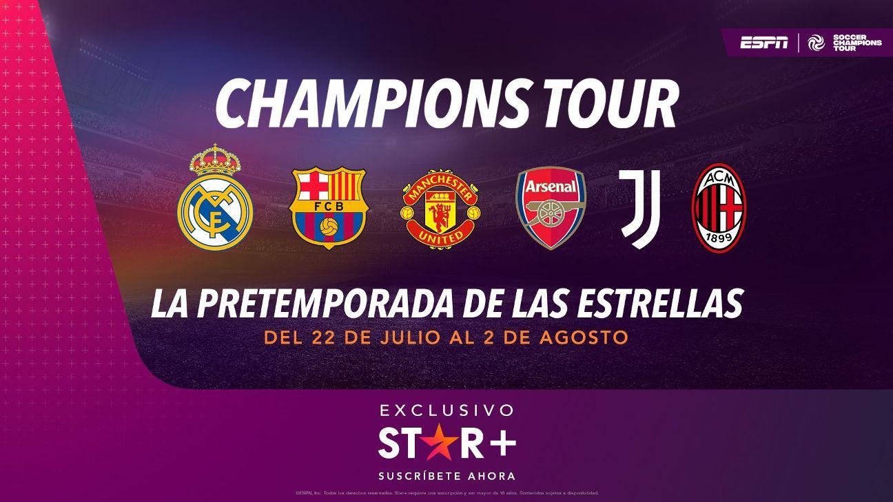 The Soccer Champions Tour 2023: Real Madrid, Barcelona, Arsenal, Manchester United, Juventus, AC Milan