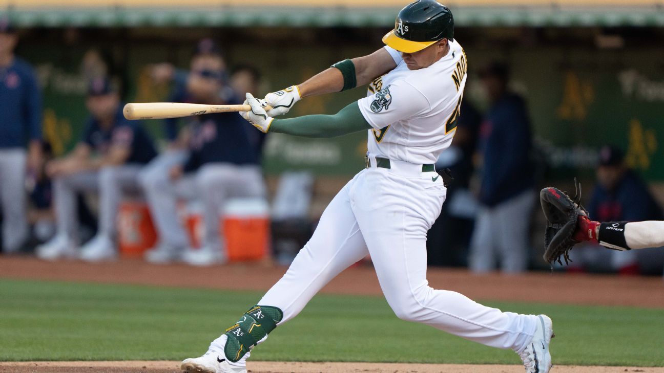 Athletics put Noda on 10-day IL with broken jaw
