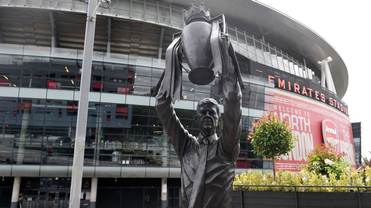 Arsenal unveil Arsene Wenger statue outside Emirates Stadium ESPN