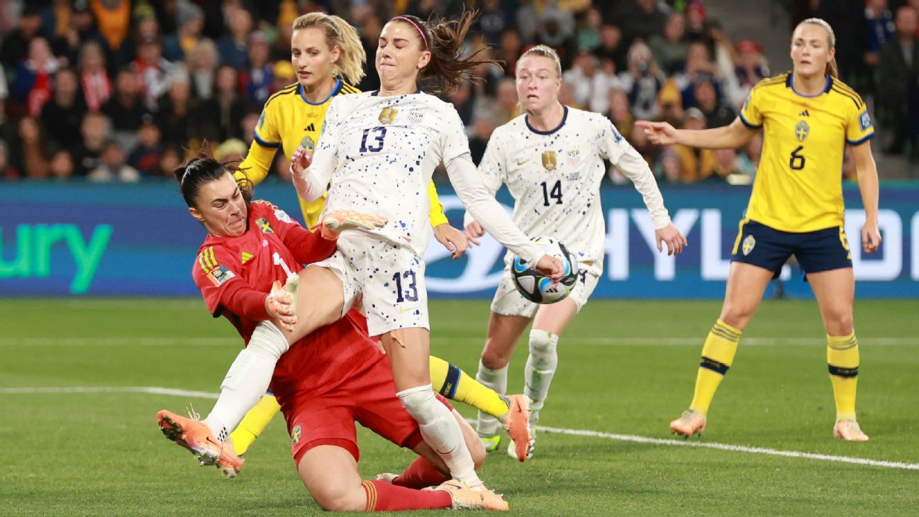 USA eliminated in penalty shootout vs. Sweden, 2023 FIFA Women's World Cup