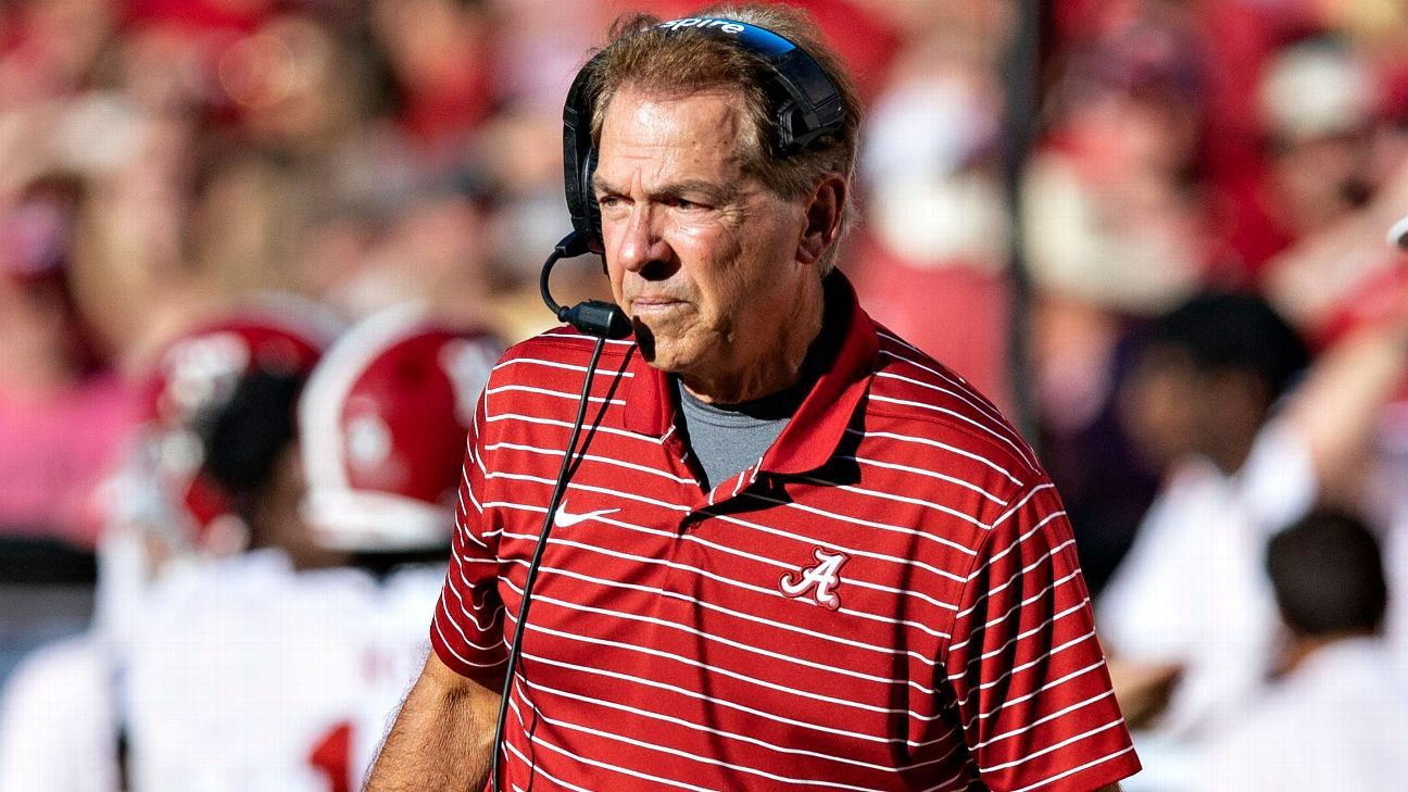 Saban forgoes depth chart to avoid 'distractions'