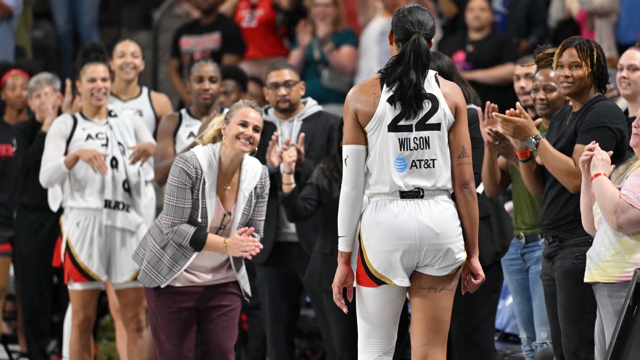 Las Vegas Aces star A'ja Wilson scores 53 points, ties WNBA single
