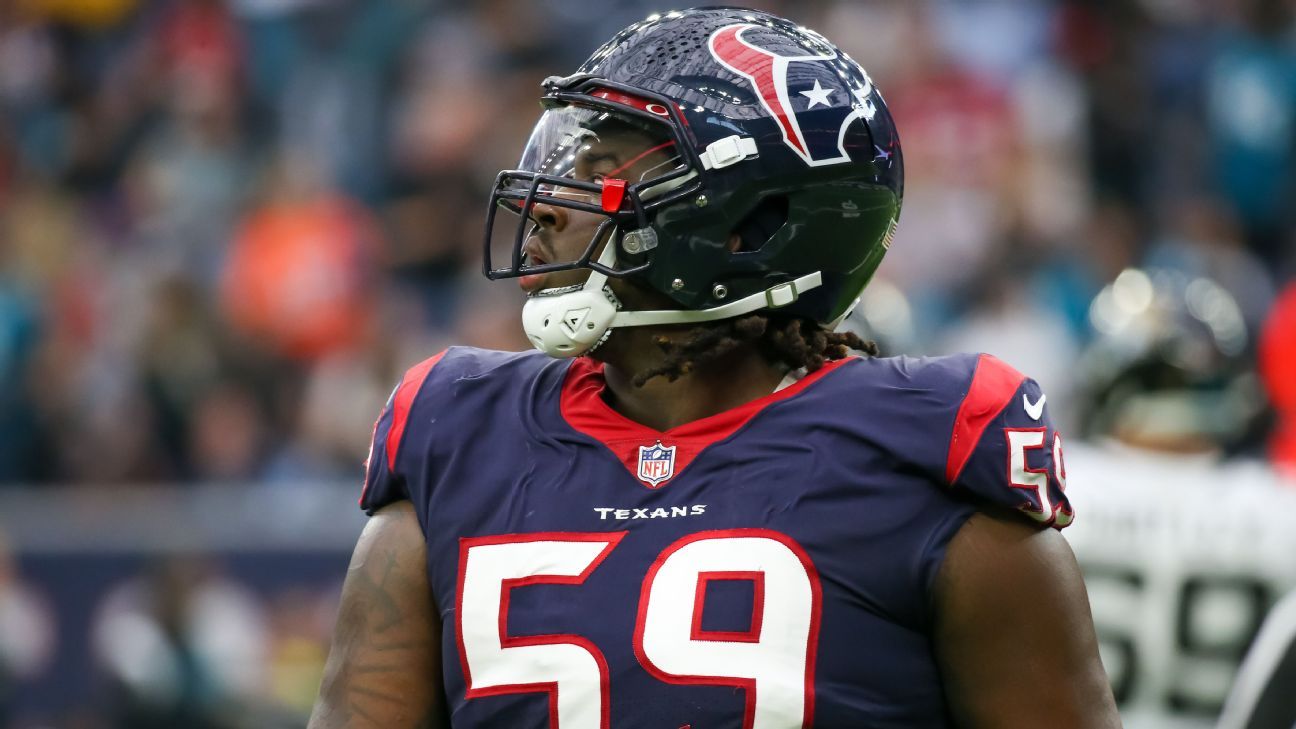 Texans put Kenyon Green (shoulder) on IR, ending OL's season ESPN