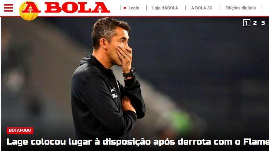 Bruno Lage entregando o cargo no Botafogo é destaque em Portugal; veja a repercussão