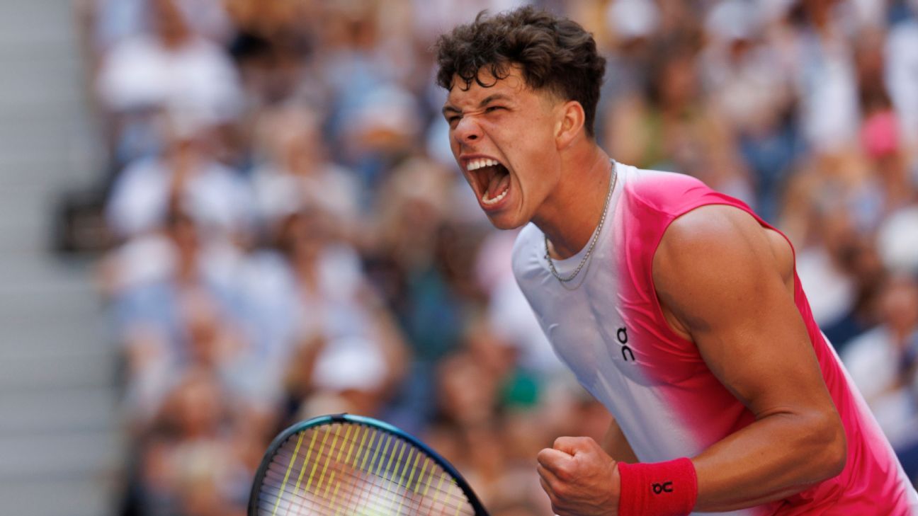 Der Amerikaner Ben Shelton erreicht das Viertelfinale der US Open