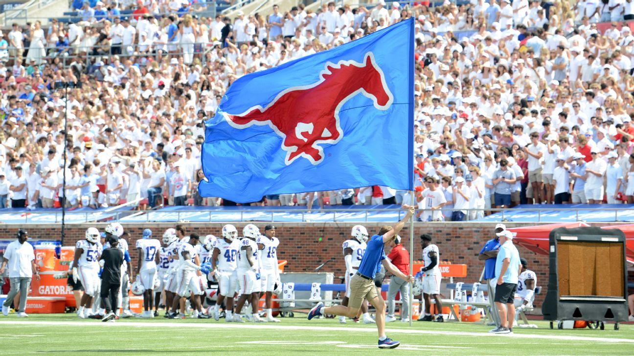 SMU Mustangs NCAA Game Worn WAC Football Jersey