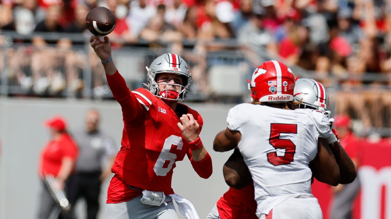 Ohio State names QB Kyle McCord starter for rest of season ESPN