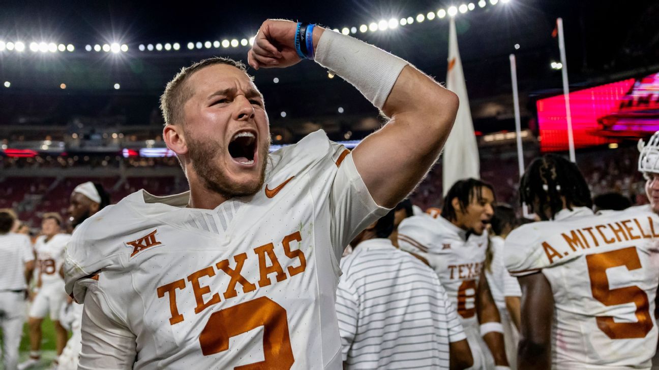 Texas QB Quinn Ewers heads to Cowboys division rival in ESPN mock draft