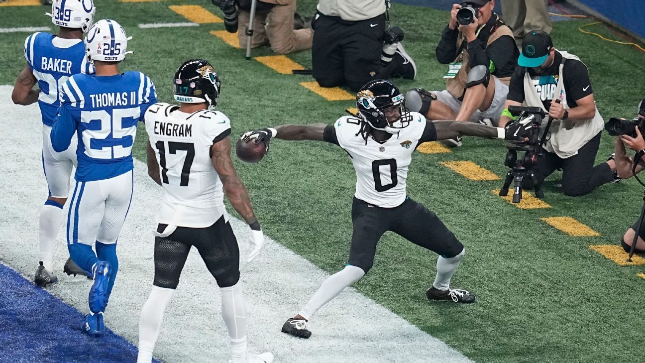 Trevor Lawrence and Calvin Ridley lead Jaguars to win over Falcons in  London