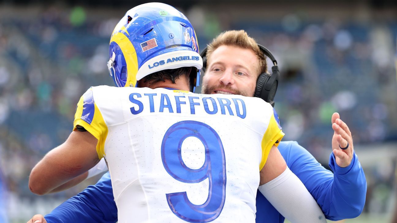 Rams' Matthew Stafford taking it slow, but making progress with new team -  ESPN - Los Angeles Rams Blog- ESPN