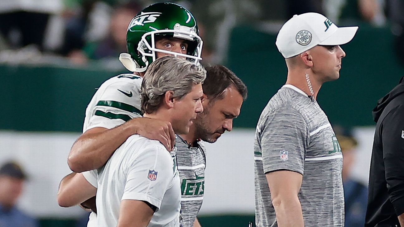 Jets fear QB Aaron Rodgers suffered serious Achilles injury - ESPN