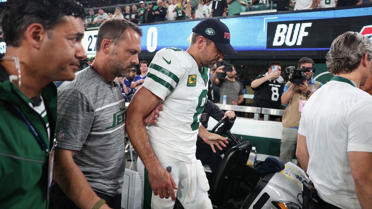 Jets-Quarterback Aaron Rodgers sagt, die Operation wegen Achillessehnenriss sei „großartig“ gewesen