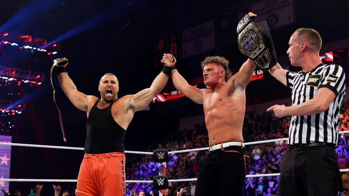 WWE NXT tag team championship history ESPN