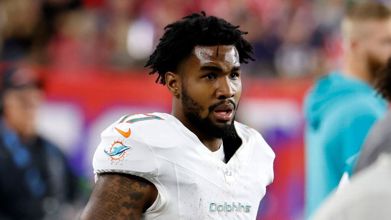 Dolphins WR Jaylen Waddle out for Sunday's game vs. Broncos with