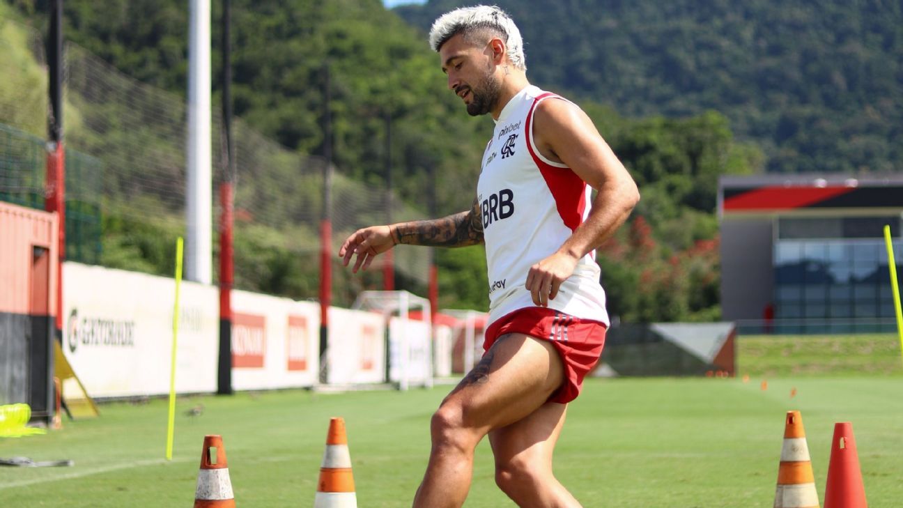 Arrascaeta e Luiz Araújo treinam, e Flamengo inicia preparação para a final da Copa do Brasil