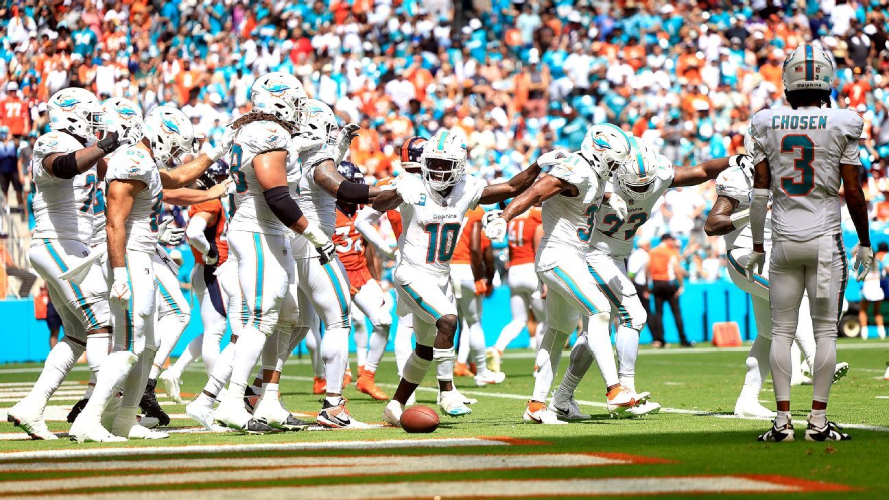 W rekordowym dniu drużyna Miami Dolphins zdobyła 70 punktów w meczu przeciwko Broncos