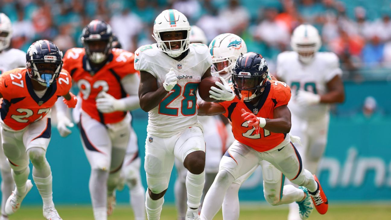 Dolphins' De'Von Achane comes off IR, will play vs. Raiders ESPN