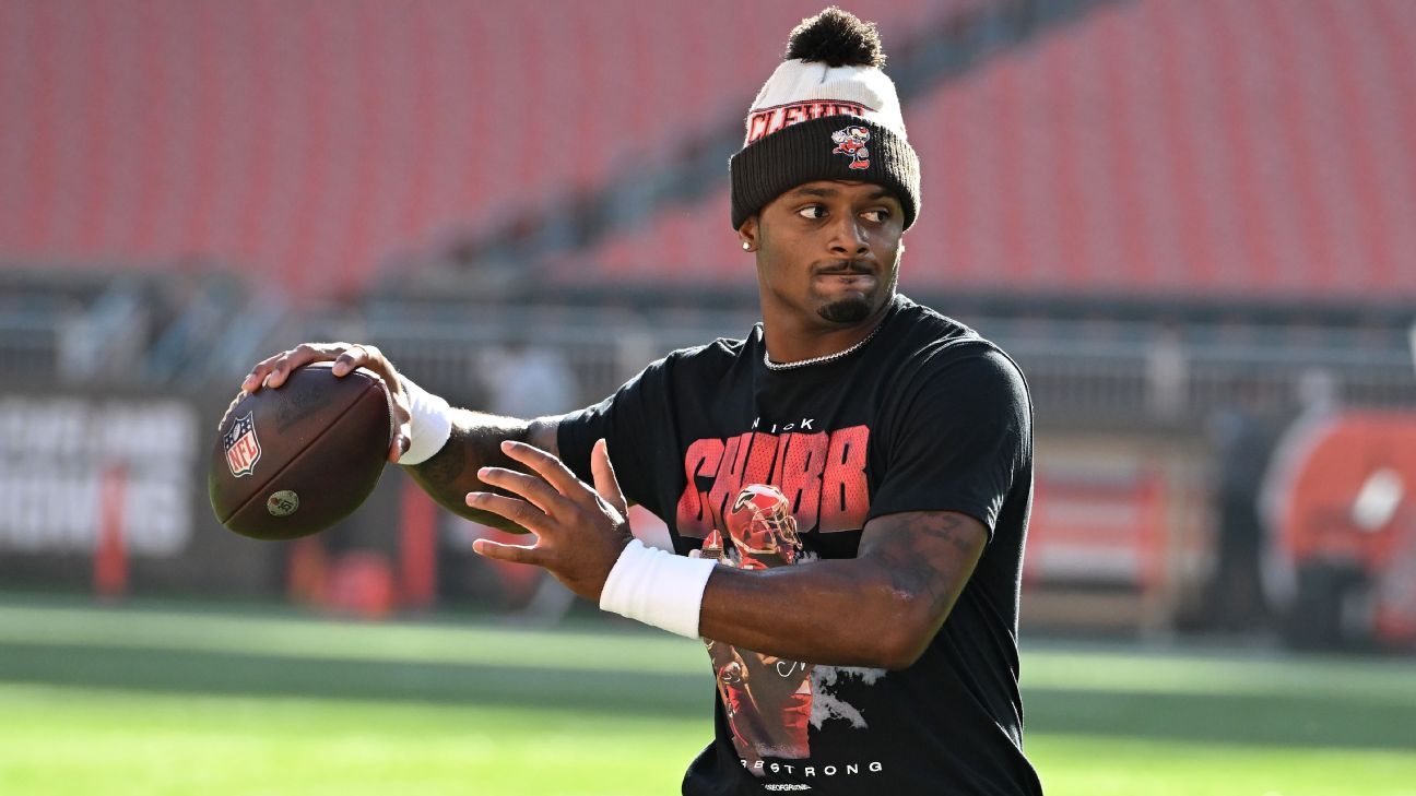 Deshaun Watson, el QB de los Browns, podría regresar en la Semana 7, según informantes