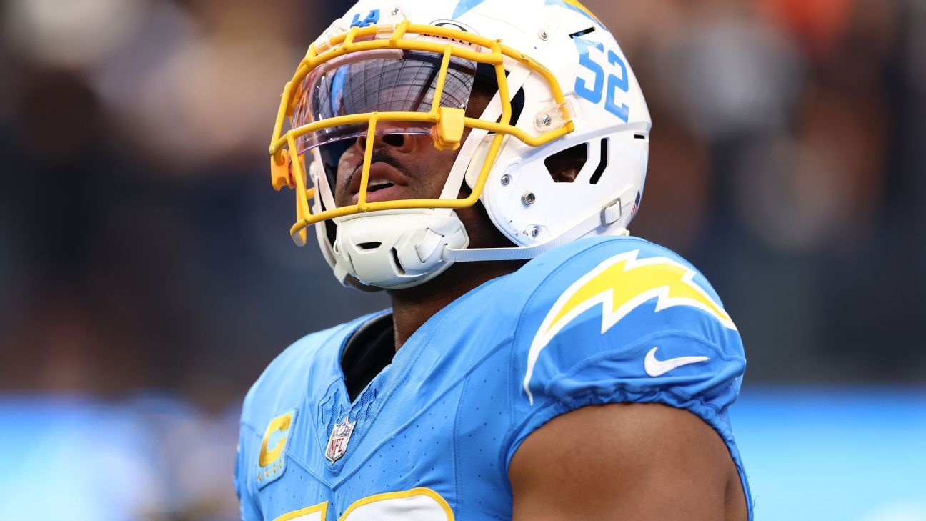 Ex-Bear Khalil Mack sets Chargers' sack record with 6 against