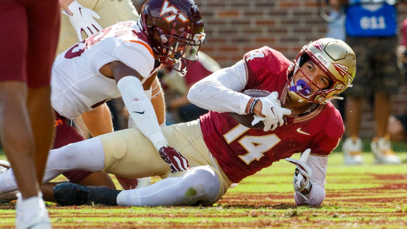 FSU WR Wilson leaves with injury after 2-TD day