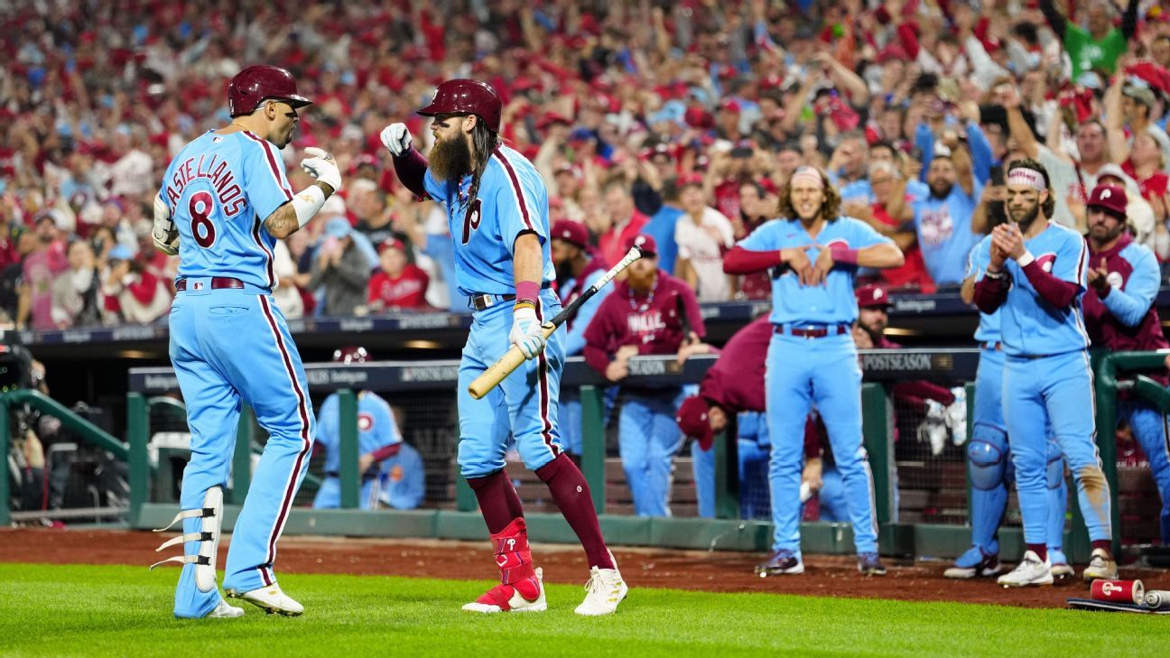 The Phillies will wear their red jerseys for Wednesday's game at Dodger  Stadium